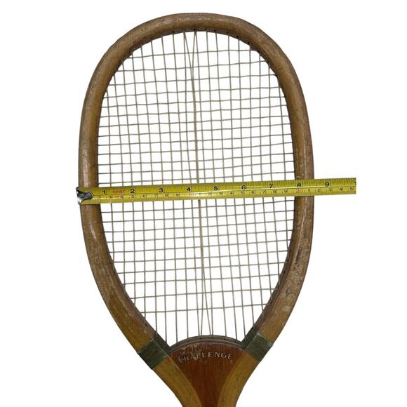Antique 1900’s Wright & Ditson gut string Challenge Tennis Racket USA Pat - Picture 9 of 16